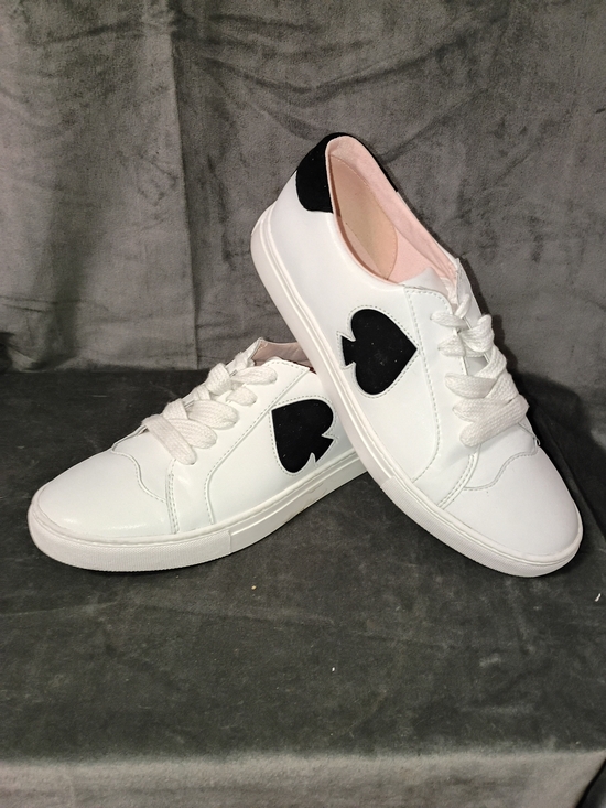 kate spade Shoes - kate spade Fez White Sneakers with Black Spade Accent Size 11 EUC